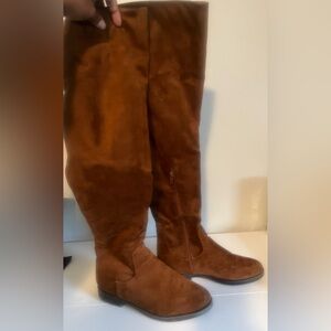 Suede Knee High Boots